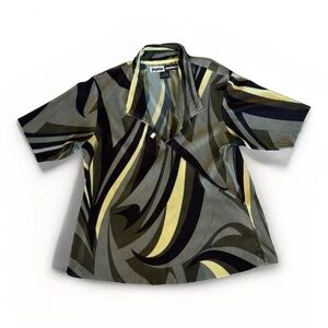 Vintage Jamie Sadock Shirt Womens Golf P XS Abstract Artsy Outdoors Performance